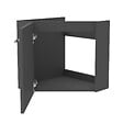 AICA SANITAIRE - AICA Meuble de salle de bain 40cm avec tiroir, meuble d'angle suspendu Anthracite - vignette