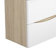 AICA SANITAIRE - AICA Meuble de salle de bain 60cm avec 2 tiroirs, suspendu Blanc + Chêne - vignette