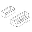 AICA SANITAIRE - AICA Meuble de salle de bain 100cm à double porte, suspendu, Anthracite - vignette