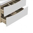 AICA SANITAIRE - AICA Meuble de salle de bain 80cm avec 2 tiroirs, suspendu Blanc + Chêne - vignette