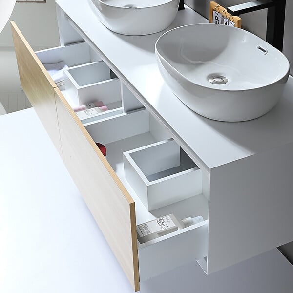 LUXURYBAIN - LuxuryBain, Robinet, mitigeur de lavabo design doré pour salle de bain - large