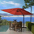 CONCEPT USINE - Parasol  terracotta déporté carré 3 x 3 m rotatif à 360 PALATINO - vignette