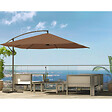 CONCEPT USINE - Parasol marron déporté carré 3 x 3 m led SOLENZARA $ - vignette