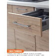 CUISINEANDCIE - Cuisineandcie - Meuble bas de cuisine Eco Noyer Blanchi 1 porte 1 tiroir L 40 cm - vignette