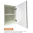 CUISINEANDCIE - Cuisineandcie - Meuble haut de cuisine Eco Gris Brillant 2 portes L 80 cm - vignette