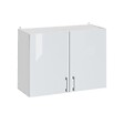 CUISINEANDCIE - Cuisineandcie - Meuble haut de cuisine Eco Blanc Brillant 2 portes L 80 cm - vignette