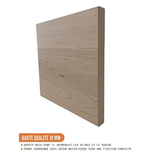 CUISINEANDCIE - Cuisineandcie - Meuble bas de cuisine Eco Chene Naturel 1 porte L 30 cm - large