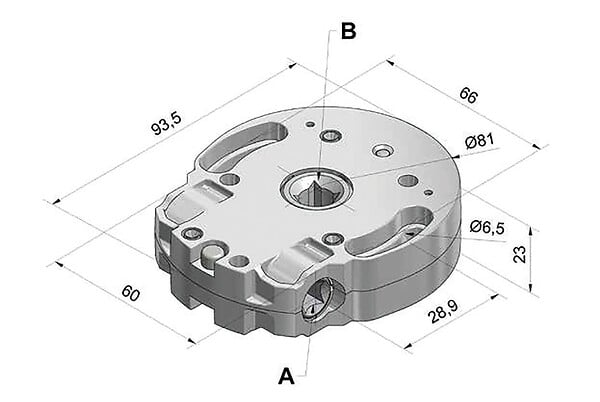 CHERUBINI - Treuil à  vis sans fin 10:1 pour volet roulant modèle C10/C8 AFC zamak - CHERUBINI - 73118004ACH00 - large
