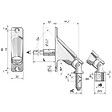 CHERUBINI - Sortie 90Â° tringle acier carré 8x430mm + platine zamac 85x22mm nickelé - CHERUBINI - 78408043V13NKM - vignette
