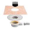 SCHLUTER - Kit complet pour évacuation sortie verticale avec siphon intégré et grille DESIGN 1 CLASSIC KERDI DRAIN - DN50 - grille inox avec vis - vignette