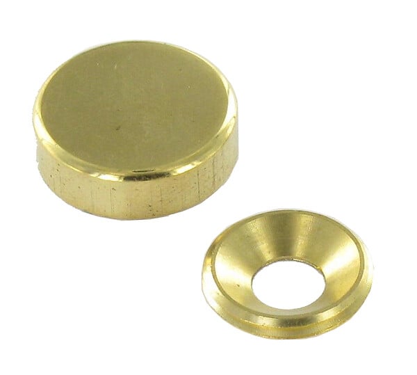 HANGER - Cache vis plat diamètre 18mm laiton poli boîte de 10 - GUITEL - 9020D18S10 - large