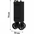 GT GARDEN - Chariot de transport pliable noir - vignette