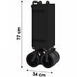 GT GARDEN - Chariot de transport pliable noir avec roues tout terrain - vignette