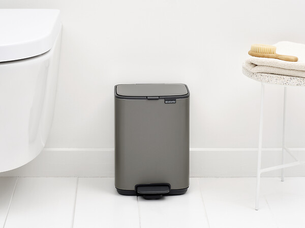BRABANTIA - Poubelle à pédale bo, 4l - platinum - large