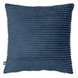 ATMOSPHERA - Coussin velours côtelé Arum - Bleu encre - L.38xl.38cm - vignette