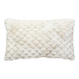 ATMOSPHERA - Coussin décoratif jacquard Fourrure Beige 38 x 58 cm - vignette