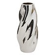 ATMOSPHERA - Vase décoratif torsadé céramique Argent 28cm - vignette