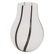 ATMOSPHERA - Vase vr raye piero bl nr h20,5 - vignette