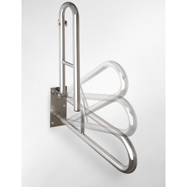 BEMETA - Barre d'appui relevable en forme U HELP en acier inoxydable - large