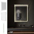 SANIVERRE - CIMEO Miroir lumineux LED 80 x 100 cm anti-buée + intensité 2100 lms & couleur réglables salle de bain - vignette
