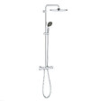 GROHE - Colonne de douche thermostatique XXL Round 250 + Douchette 2 jets, Chrome (26816022) - vignette