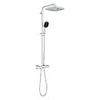 GROHE - Grohe Vitalio Comfort 250 Colonne de douche avec mitigeur thermostatique + Douche de tête + Douchette 2 jets, chrome (G26696001) - vignette