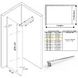 SANIVERRE - ROMA Paroi de douche Italienne 90x200cm verre 10 mm opaque - vignette