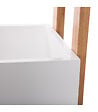 5 FIVE SIMPLY SMART - Desserte roulante 3 niveaux en Bambou et Bois Blanc H 80 cm - vignette