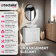 TECTAKE - Meuble sous-lavabo Idris, 2 compartiments, capacité de charge env. 35 kg - vignette