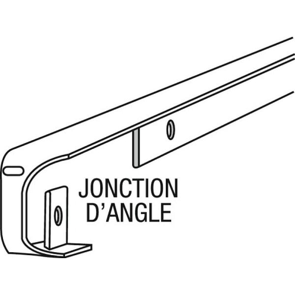 NORDLINGER - Profils plans de travail aluminium longueur 670 mm - Raccord d'angle Egger épaisseur 38 mm - large
