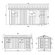 TIMBELA - Abri de Jardin Qualité Premium 8.52 + 2.95 m² - H252x250x530 cm - Construction de Panneaux LP Smartside - Timbela M915C - vignette