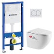 GEBERIT - Pack bâti-support Geberit + WC suspendu Swiss Aqua Technologies + Plaque de commande, blanc (FUSIONTQGEB1) - vignette