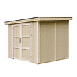TIMBELA - Abri de Jardin Qualité Premium 5,9 m² - H231x248x294 cm - Sans plancher e  paroi latérale - Timbela M938B-TERRA BROWN - vignette