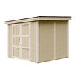 TIMBELA - Abri de Jardin Qualité Premium 5,9 m² - H231x248x294 cm - Sans plancher e  paroi latérale - Timbela M938B-CAVERN STEEL - vignette