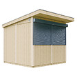 TIMBELA - Grand stand marché avec comptoir 5,9 m2 - H240x248x305 cm - Construction de Panneaux LP Smartside - Timbela M950-TUNDRA GREY - vignette