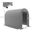 OUTSUNNY - Abri de jardin rangement extérieur dim. 239L x 159l x 190H cm - porte zippée - acier galvanisé PE gris - vignette