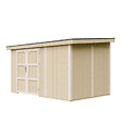 TIMBELA - Abri de Jardin Qualité Premium 8,68 m² - H231x248x412 cm - Sans plancher e  paroi latérale - Timbela M939B-TERRA BROWN - vignette