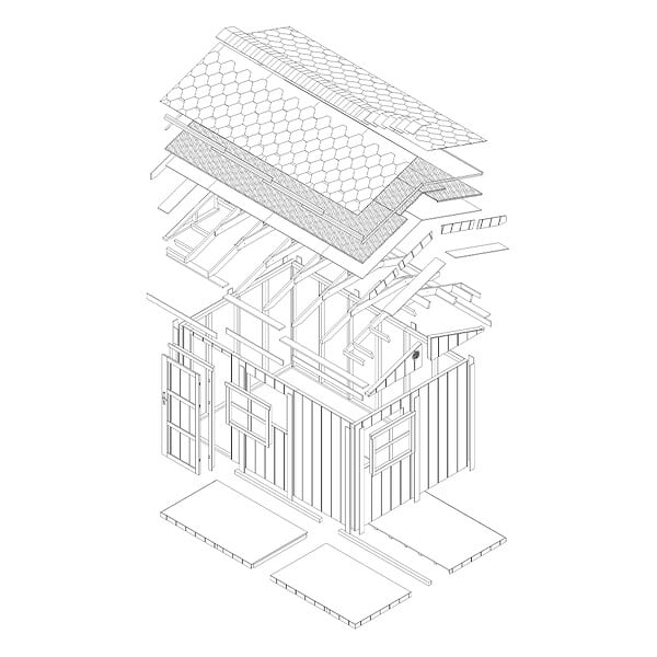 TIMBELA - Abri de Jardin Qualité Premium 8,68 m² - H252x250x412 cm - Construction de Panneaux LP Smartside - Timbela M914-TUNDRA GREY - large