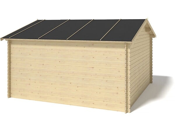 ALTANKA - Abri de jardin en bois - 16m2 - 4x4m - Ep. 28mm - Couleur: naturel - DOM149 - large
