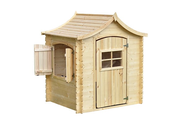 TIMBELA - Timbela M550-1 Maison en bois pour enfants SANS PLANCHER - 112x146xH152cm / 1.1m2 - large