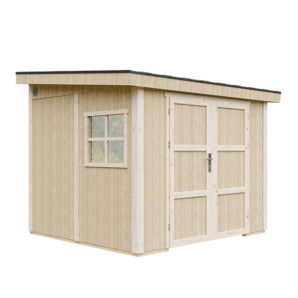 TIMBELA - Abri de Jardin Qualité Premium 5,9 m² - H231x248x294 cm - Sans plancher e  paroi latérale - Timbela M938B - large