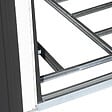 ID MARKET - Abri de jardin 5,3 M² gris en acier galvanisé avec base - vignette