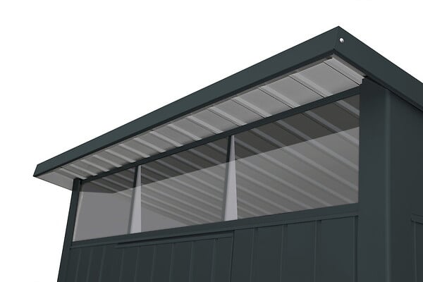 DURAMAX - Abri de jardin métal MODERN - 3,32m² - Mono pente - Anthracite - large