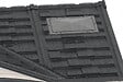 DURAMAX - Abri PVC DARK GREY Apex 11,95m² - kit fondation, 2 fenêtres, 2 puits de lumière - Gris - vignette