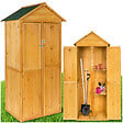 TECTAKE - Armoire de jardin Kadi 80,5 x 60 x 213,5 cm marron - vignette