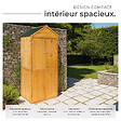 TECTAKE - Armoire de jardin Kadi 80,5 x 60 x 213,5 cm marron - vignette