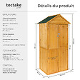 TECTAKE - Armoire de jardin Kadi 80,5 x 60 x 213,5 cm marron - vignette