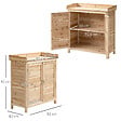 OUTSUNNY - Armoire de jardin sur pied avec plateau - double porte, étagère - bois de sapin pré-huilé - vignette