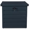 ID MARKET - Coffre de rangement métal verrouillable gris anthracite pour jardin 200L 68x62,5x63 cm - vignette