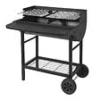 RED DECO - Barbecue charbon de bois 2 grilles ALABAMA Noir Acier inoxydable - vignette